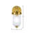 Iraheta - 1-Light Wall Sconce - Vintage Brass with Clear Ribbed Glassware Diffuser Shade