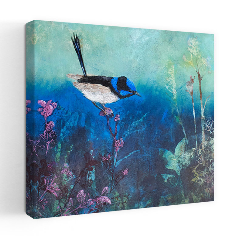 Art contemporain de la faune Wren At Dusk, H 18 po x l 18 po