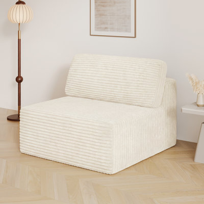 Upholstered Corduroy Accent Chair