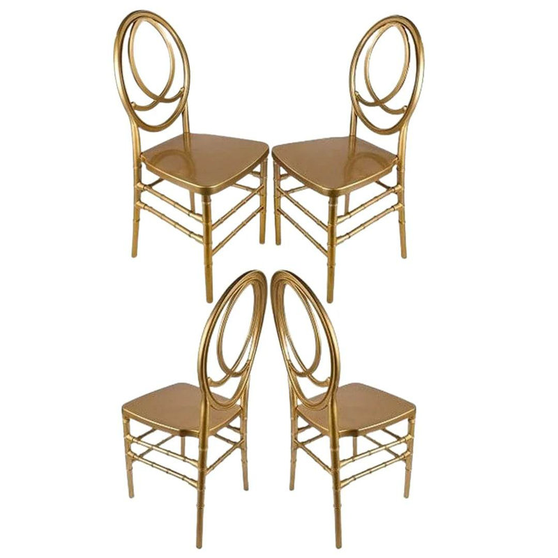 Infinity Resin Chair by Chivari (Assembly Req), Gold