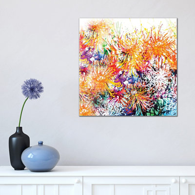 Sunny Chrysanthemums by Zaira Dzhaubaeva - Wrapped Canvas Gallery-Wrapped Canvas Giclée