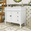Meuble-lavabo avec lavabo en céramique, 3 tiroirs et tablette réglable-1826972528