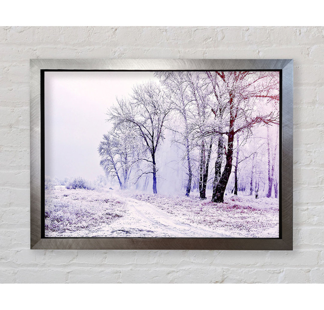 Beautiful Snowy Forest - Einzelner Bilderrahmen Kunstdrucke