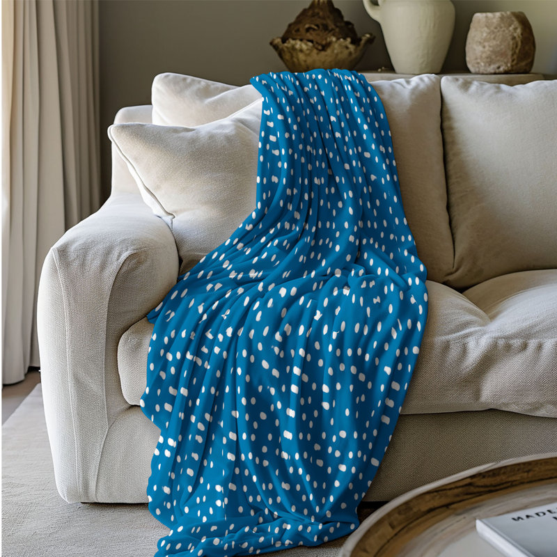 Blue Bold - couverture de qualité supérieure 1 pièce, Grand lit