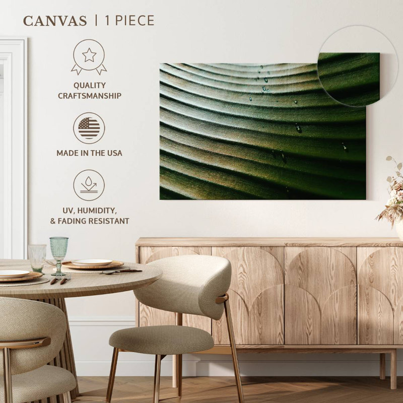 Harnek Banana Leaf Dripping Droplets, 24" H x 36" W