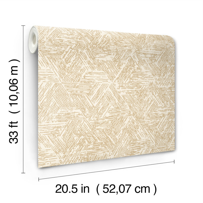 Bravlio Non-Pasted,Unpasted Geometric Double Roll, Brown