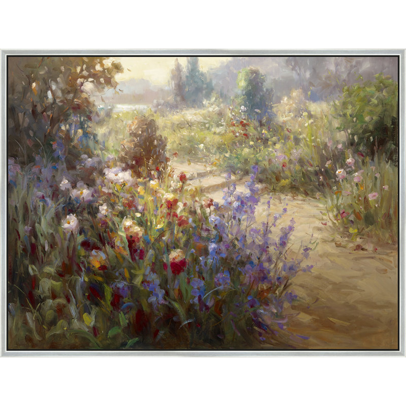 Whispers Of Wildflower Dawn Print, Silver, 50" H x 74" W