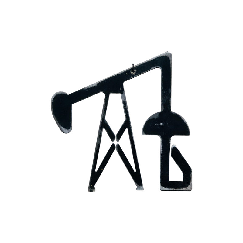 Pump Jack Ornament (Down)-Natural-26686-4-4-12