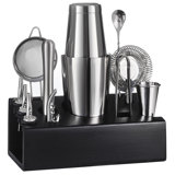 Mixology Bartender Kit - 12-Pieces Cocktail Shaker Set With Stylish Bamboo Stand - Bar Accessories With All Essential Accessory Tools - Bar Set Perfect Drink Mixing Experience