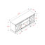 Meuble télé 60 po Gisah, aspect bois récupéré brun, l 58,85 po x P 15,21 po x H 23,22 po