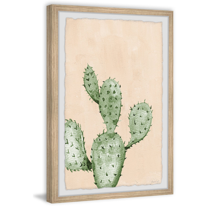 Fleshy And Green - Single Picture Frame Painting, 91cm H x 61cm W x 3.81cm D