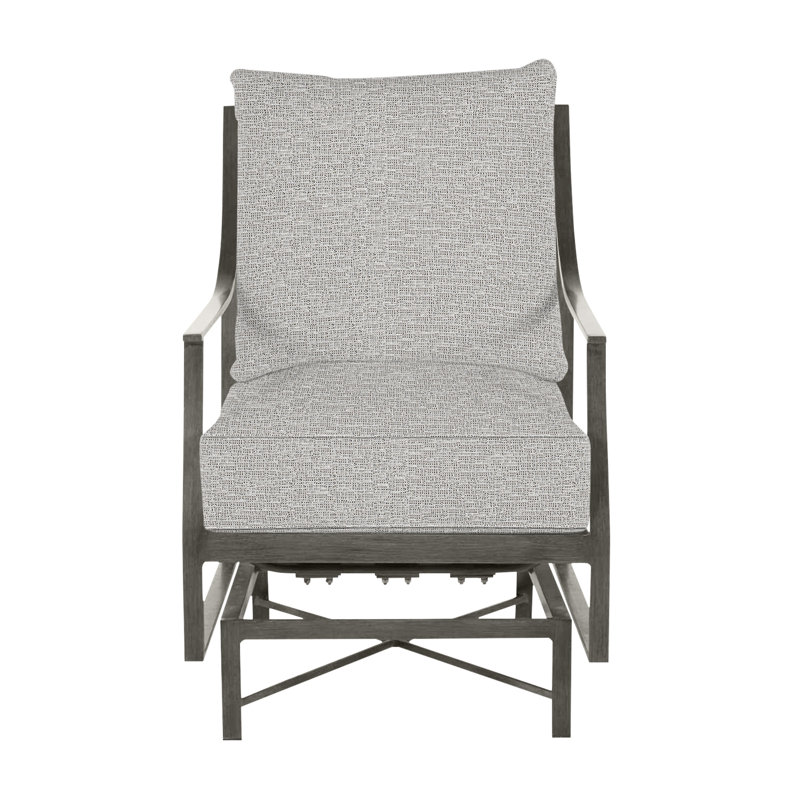 Monaco Patio Chair with Cushions, Welt, Slate Gray, Tweed Toffee