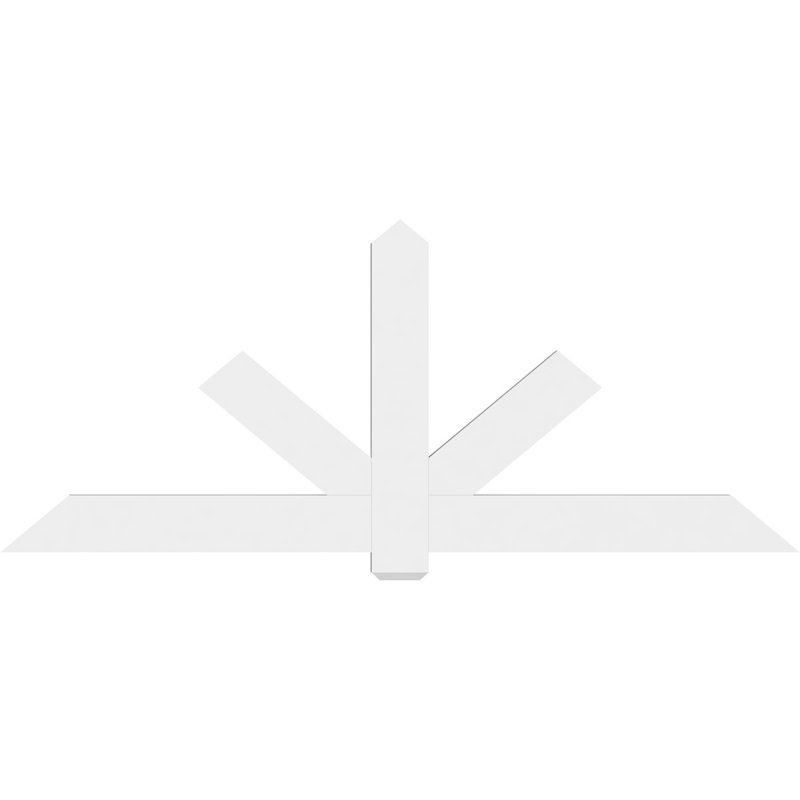 Support de pignon en PVC de qualité architecturale Kennewick, H 35 po x l 84 po (pas: 10/12), P 2 po x F 6 po