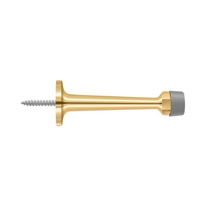Kick Stop, 1.125" H x 4.25" W x 1.125" D, PVD Polished Brass