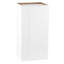 Armoire murale en bois blanc avec une porte et trois tablettes réglables pour la cuisine, la buanderie, le garage, installation facile (l 9 po x P 12 po x H 42 po)