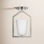 Single Light Glass Semi Flush Mount