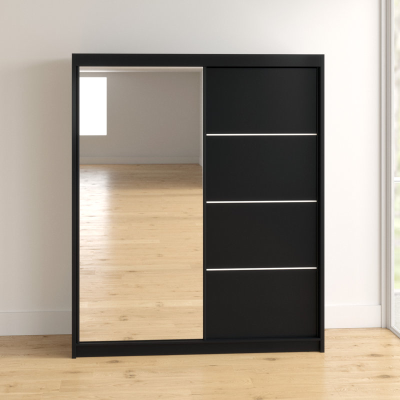 Gulledge 2 Door Manufactured Wood Wardrobe, White, 218cm H x 183cm W x 61cm D