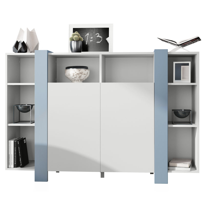 Abbie-May 149cm Sideboard, Matt White/Matt Denim