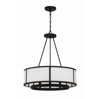 Lustre forgé noir 6 lumières Makhel