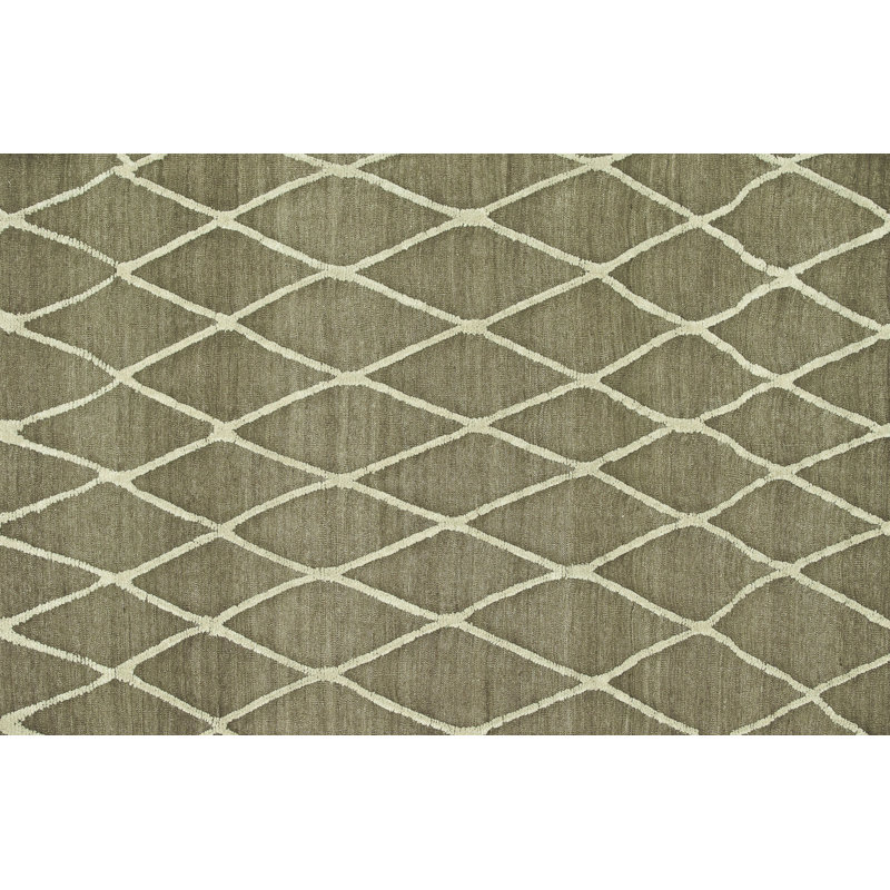 Mazur Wool Geometric Indoor Rug, Rectangle 5' x 7'6"