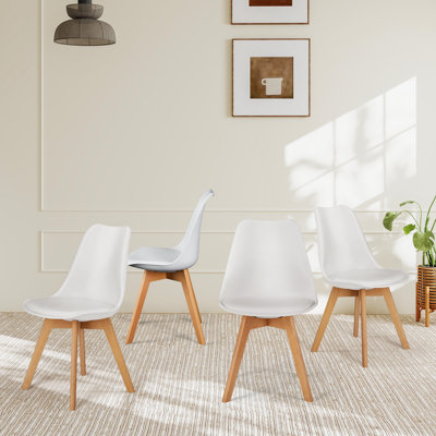 Hayyim Modern Elegant Shell Dining Chair, Comfortable Accent Chair- Solid Beech Wood Legs&Soft Padded Seat, Ergonomic Design