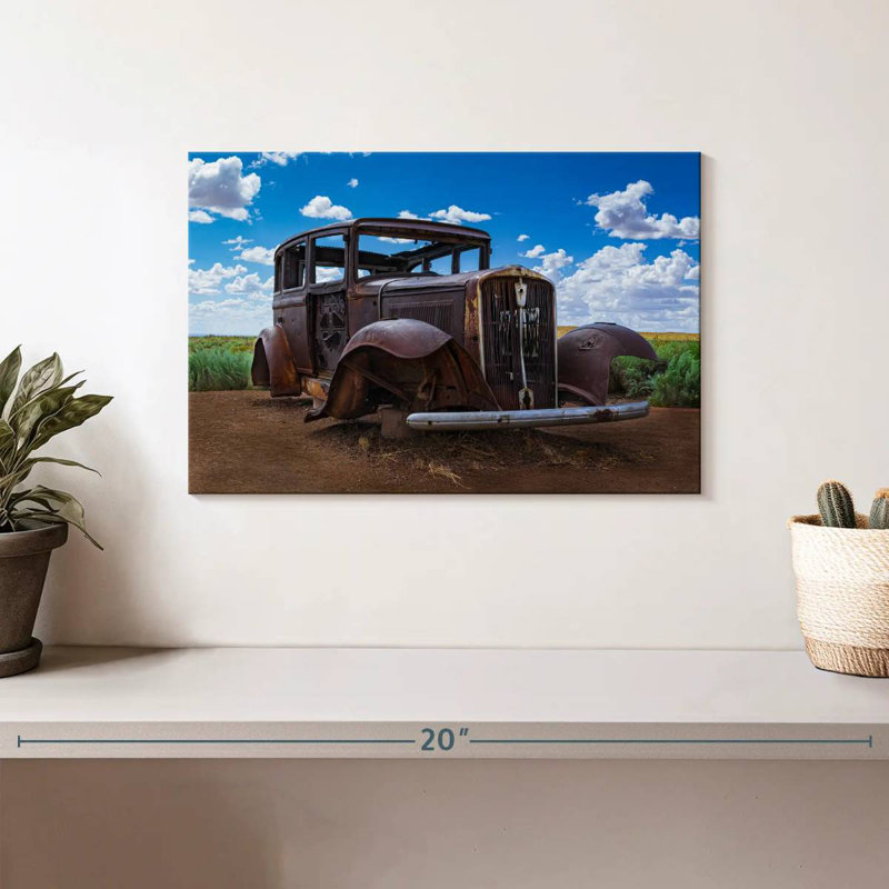 Mehar Abandoned Antique Car, 8" H x 12" W