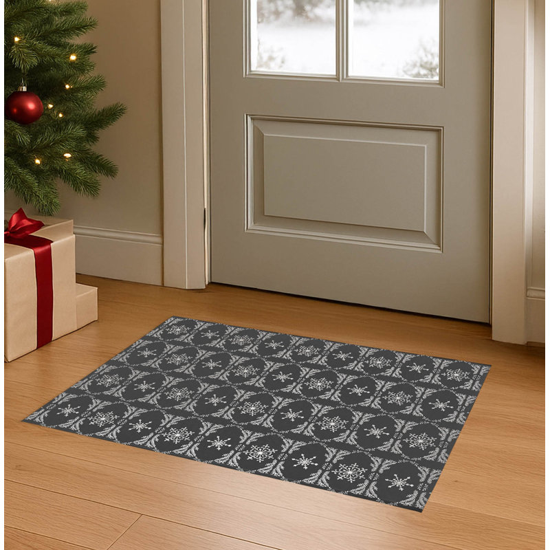 Paillasson d'intérieur, Argent / gris anthracite, L 60 po x L 84 po