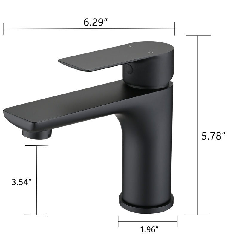 Robinet de lavabo de salle de bain à poignée simple - noir mat, fabrication en laiton, installation de trous, conception moderne, robinet en céramique, robinet noir à température d'eau réglable, fabriqué, installation, style, froid et chaud