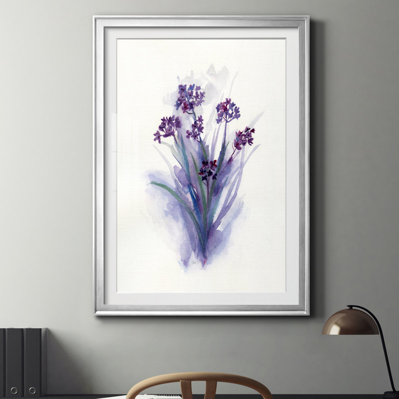 «Pretty in Purple II», reproduction d'art sur papier encadrée, Feuille argentée, H 18,5 po x l 24,5 po x P 1,5 po