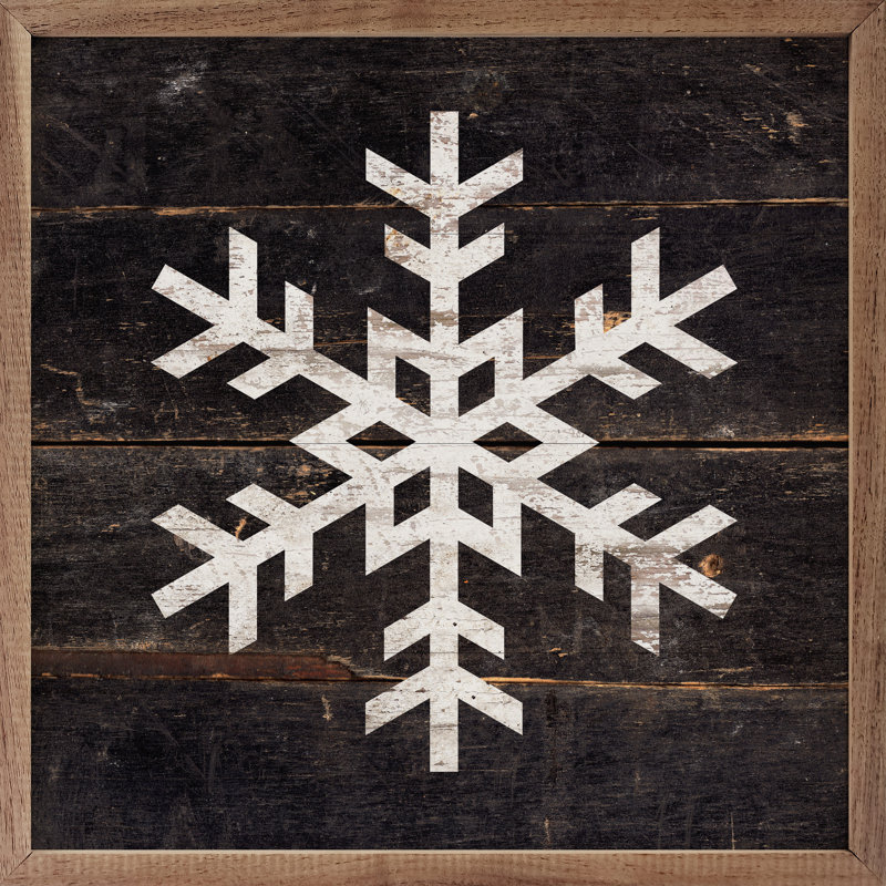 Flocon de neige noir, H 16 po x l 16 po