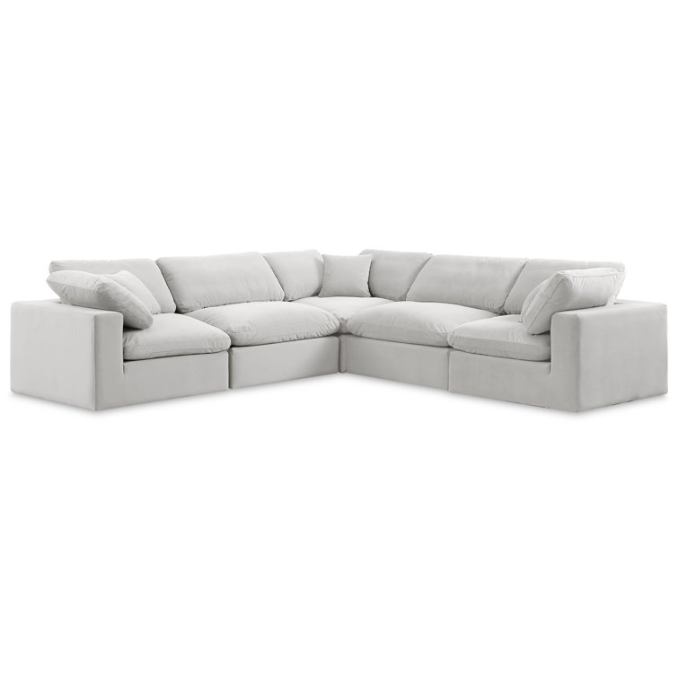 Isshak 5 - Piece Velvet Sectional