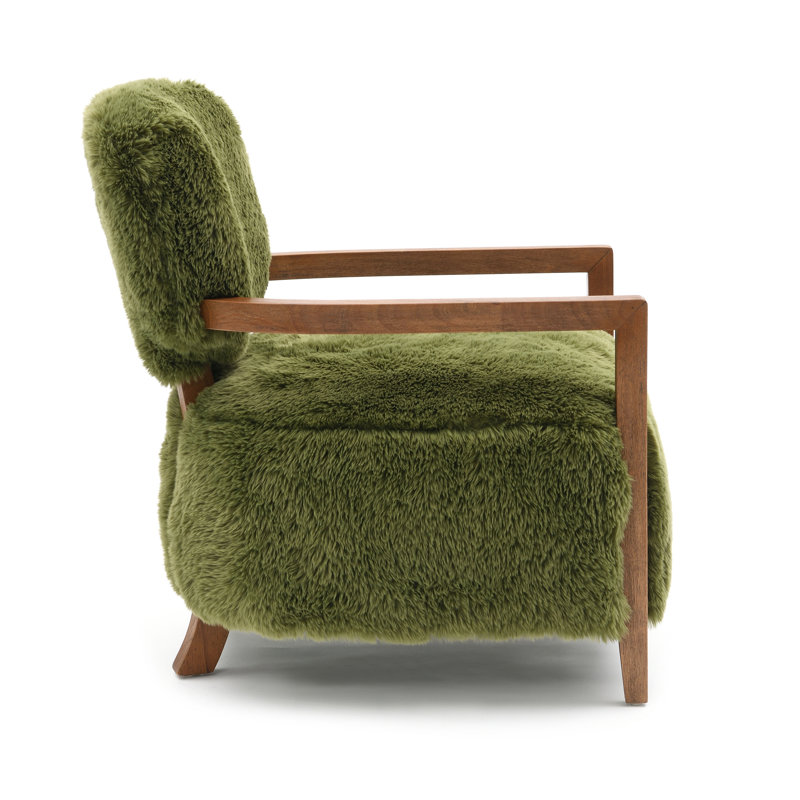 Fauteuil d'appoint rembourré Tilton, Vert foncé