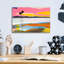  «Where The Palms Sway 2» par Jan Weiss, art mural en verre acrylique, 16 po x 12 po