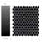 Metro Penny Glossy Black 9-3/4" x 11-1/2" Porcelain Mosaic Floor and Wall Tile
