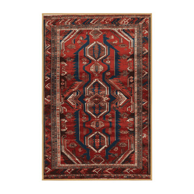 Machine Washable Persian Brown Area Rug