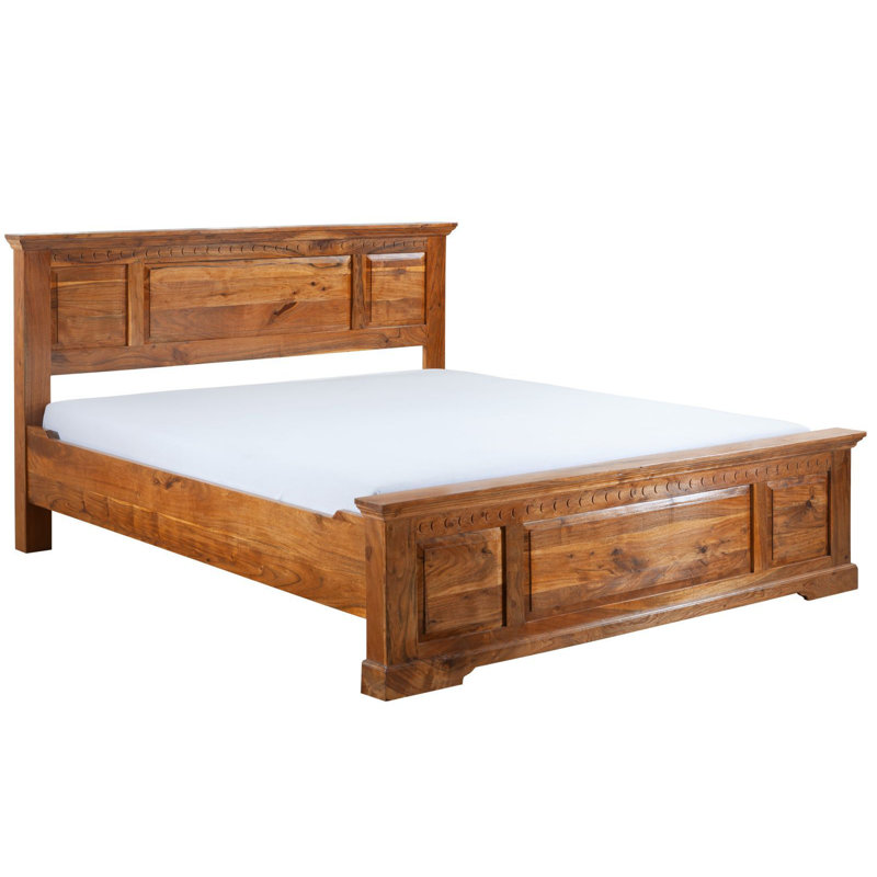 Oxford Solid Wood Bed, European Double (140 x 200cm), Honey