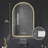 Arched LED Bathroom Mirror With Time, Temperature Display, Anti-Fog, Dimmable Backlight, And Three Color Temperatures-1480692202