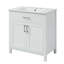 Meuble-lavabo autoportant moderne avec lavabo et tiroir en céramique-587539417