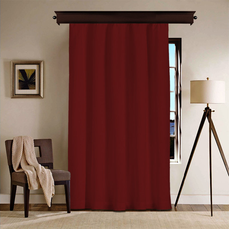 Rideau en polyester Dursunbey, Rouge