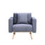 Ensemble de salon en lin gris foncé avec caractéristiques de poche, chaise, 5 coussins pour magazines