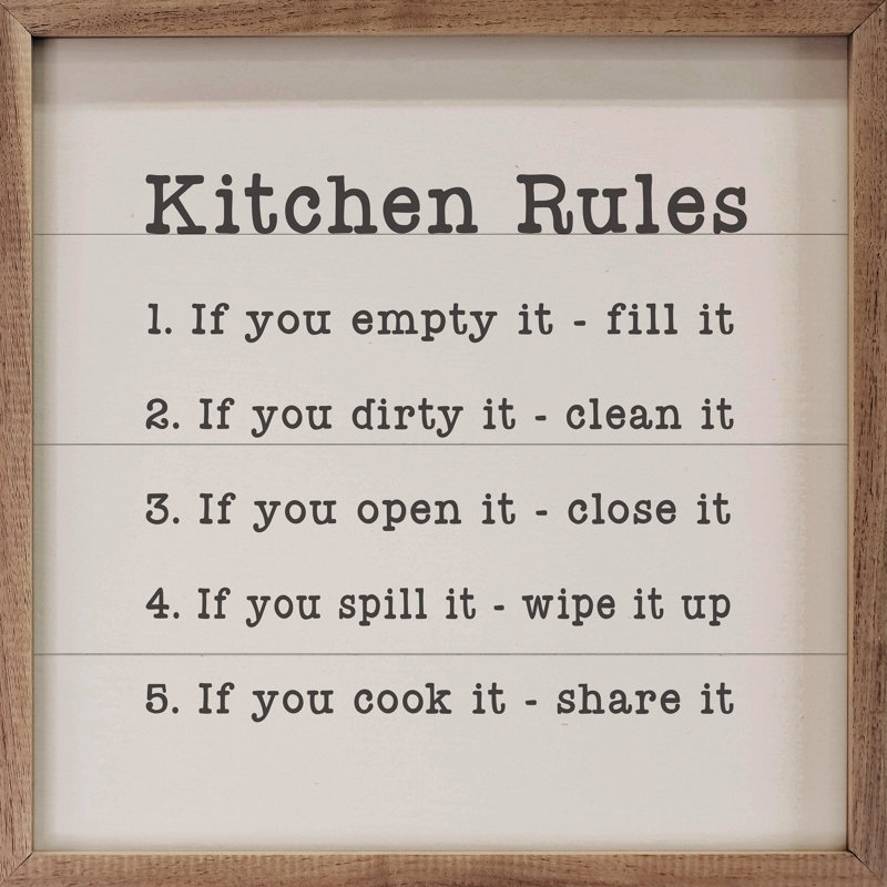 Kitchen Rules White, 4" H x 4" W