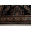 Tapis noir en laine nouée à la main 9 pi x 12 pi Sarouk