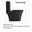 Toilette allongée une pièce à double chasse 1,1 / 1,6 GPF noir mat 1000g, noir mat