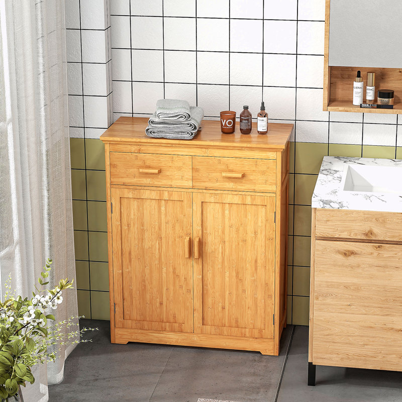 Shenan Solid Wood Freestanding Linen Cabinet