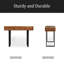 Table d'entrée en bois massif avec design cannelé, console rétro minimaliste avec rangement, table de canapé étroite avec pieds en métal pour le salon du couloir d'entrée-640086023