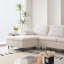 Canapé en tissu polyvalent en forme de U pour le confort contemporain beige
