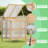 2 Tier Foldable Cold Frame Greenhouse, Portable Wooden Greenhouse Garden Cold Frame Raised Planter Box With Shelves