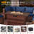 4 - Person Outdoor Wicker Patio Conversation Furniture Set-2005440951