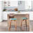 Tenessa Swivel Upholstered Counter Stool with Solid Wood Frame-89290007