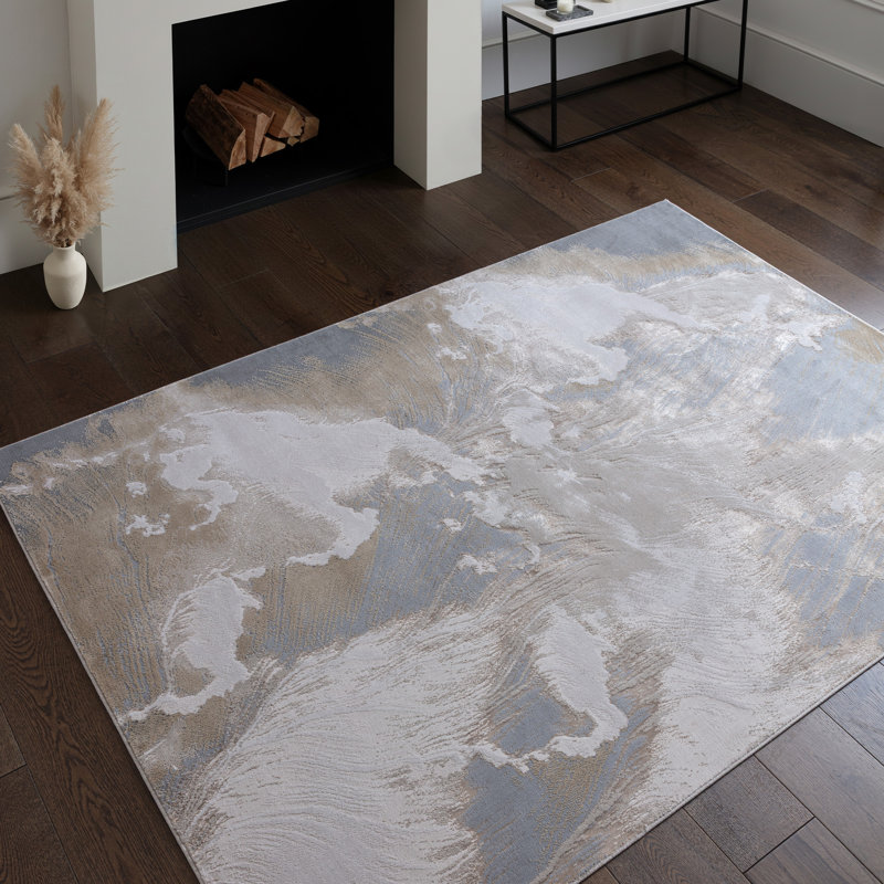 Aurora AU23 Etch Beige Area Rug, Rectangle 200 x 290 cm